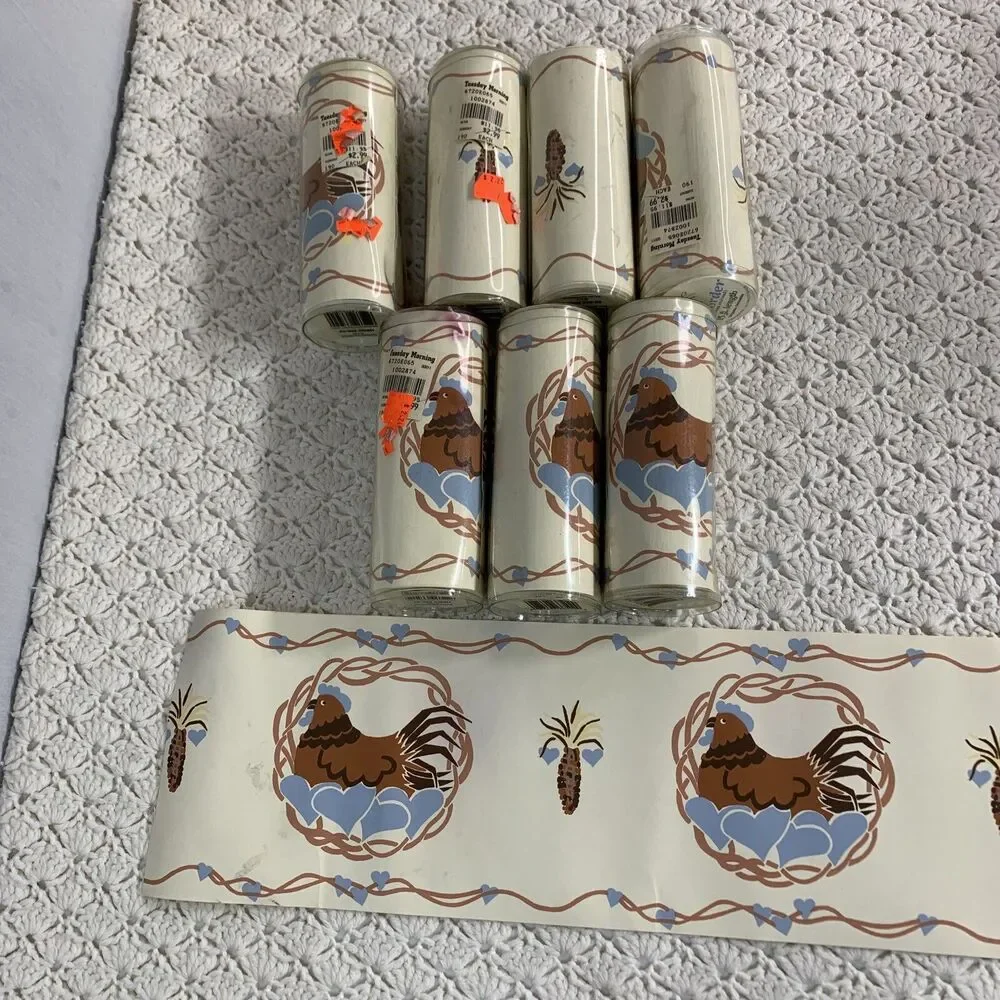 Vintage Hens Decorative WALL BORDER Pre-Pasted 8 X Rolls Farmhouse Country